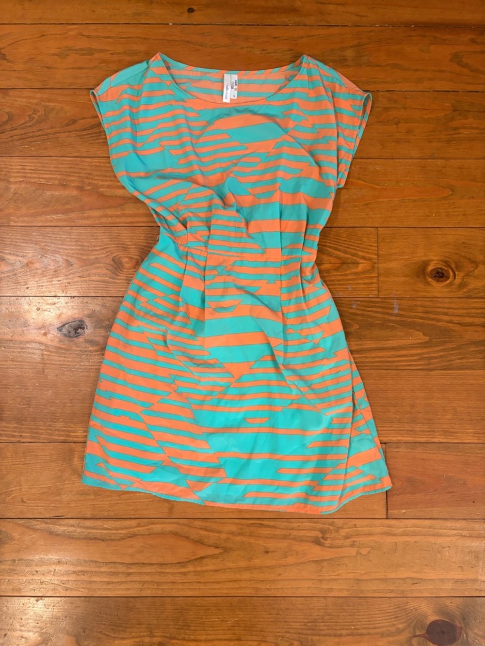 hello miss Coral and Turquoise Striped Top